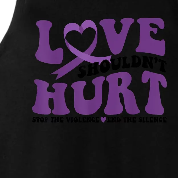 Love ShouldnT Hurt Stop The Violence End The Silence Ladies Tri-Blend Wicking Tank