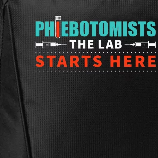 Lab Starts Here Phlebotomist Apparel Phlebotomy Novelty City Backpack