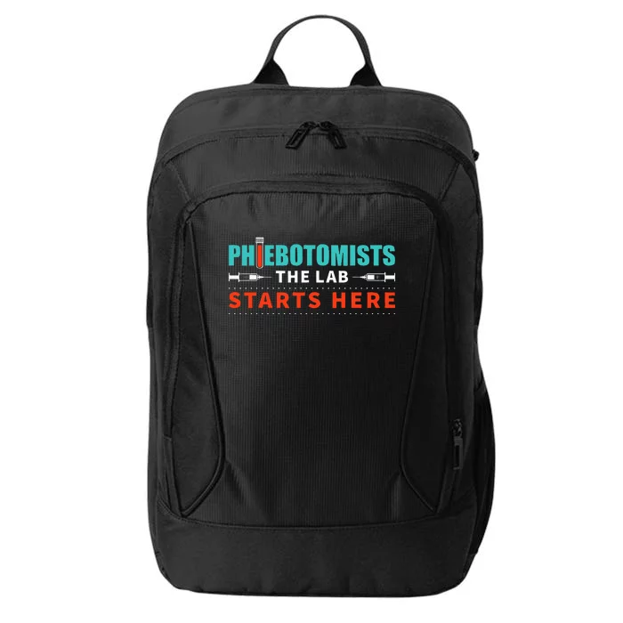 Lab Starts Here Phlebotomist Apparel Phlebotomy Novelty City Backpack