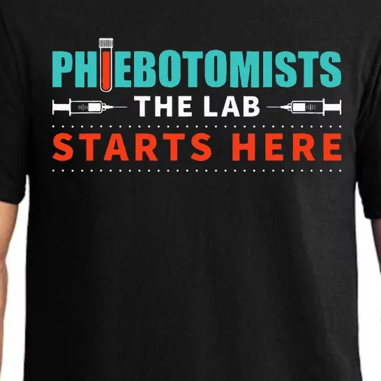 Lab Starts Here Phlebotomist Apparel Phlebotomy Novelty Pajama Set