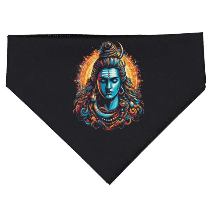 Lord Shiva Hindu God Mahadeva Trident Hinduism Devotee USA-Made Doggie Bandana