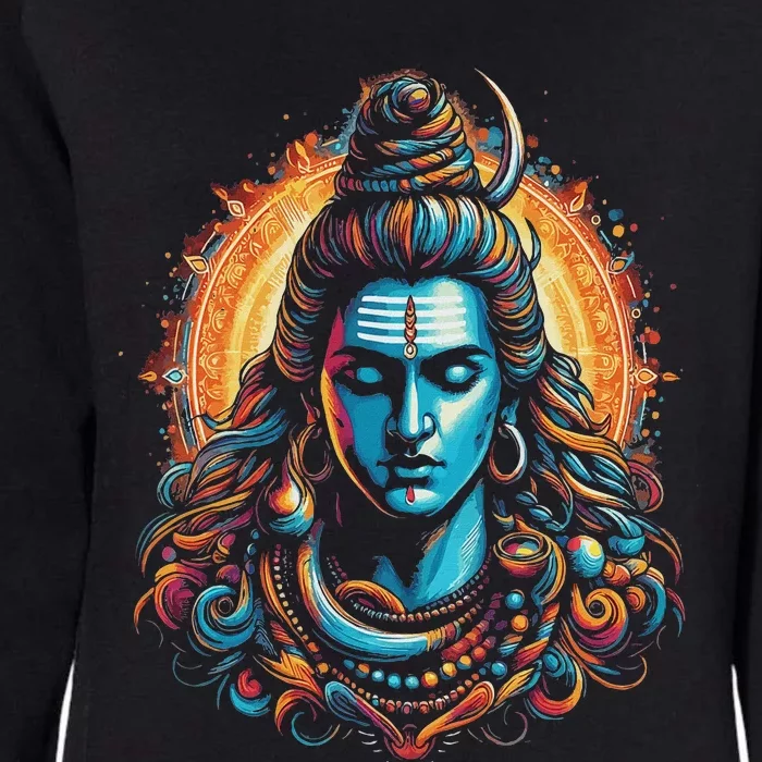 Lord Shiva Hindu God Mahadeva Trident Hinduism Devotee Womens California Wash Sweatshirt