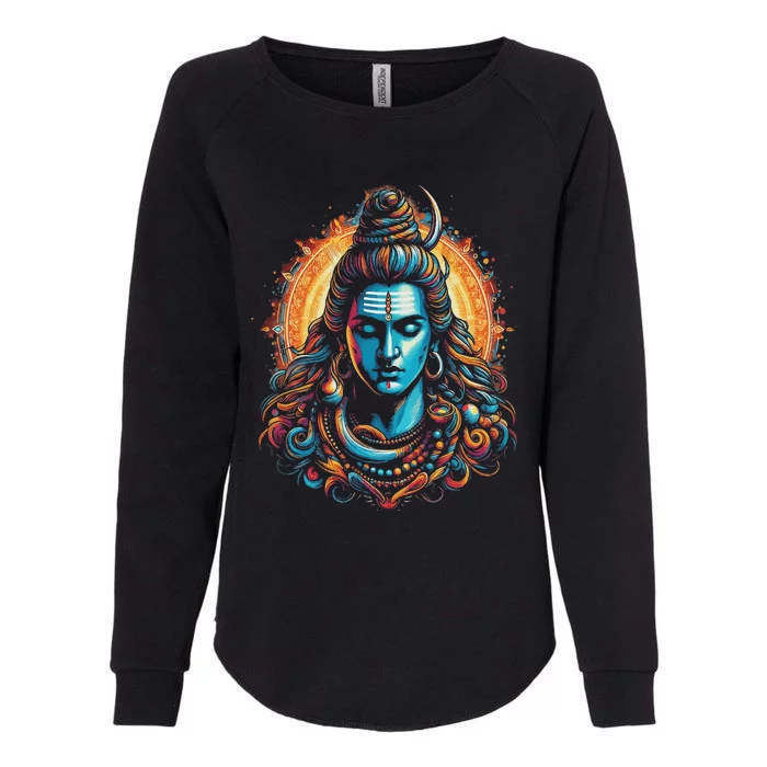 Lord Shiva Hindu God Mahadeva Trident Hinduism Devotee Womens California Wash Sweatshirt