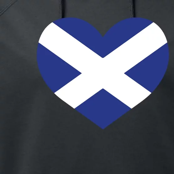 Ladies Scotland Heart Flag Scotland Performance Fleece Hoodie