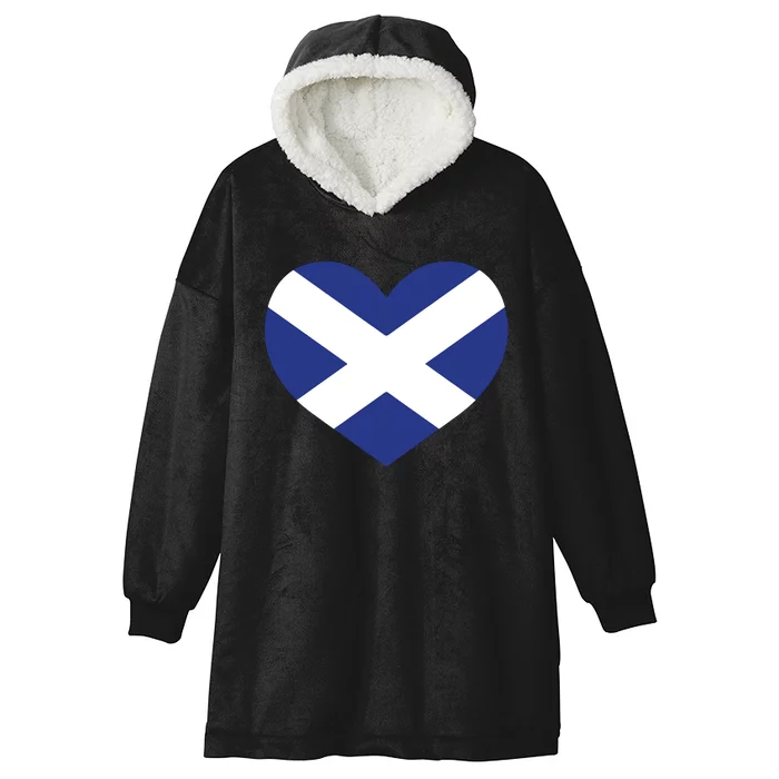 Ladies Scotland Heart Flag Scotland Hooded Wearable Blanket