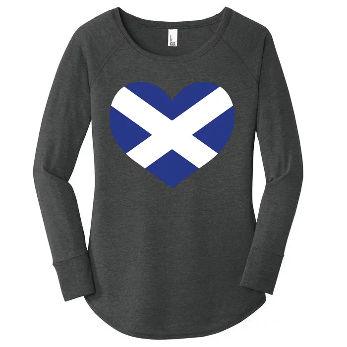 Ladies Scotland Heart Flag Scotland Women's Perfect Tri Tunic Long Sleeve Shirt