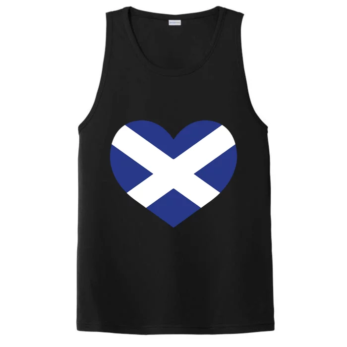 Ladies Scotland Heart Flag Scotland Performance Tank