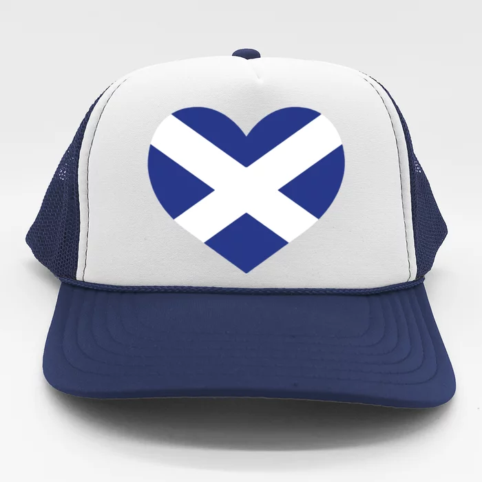 Ladies Scotland Heart Flag Scotland Trucker Hat