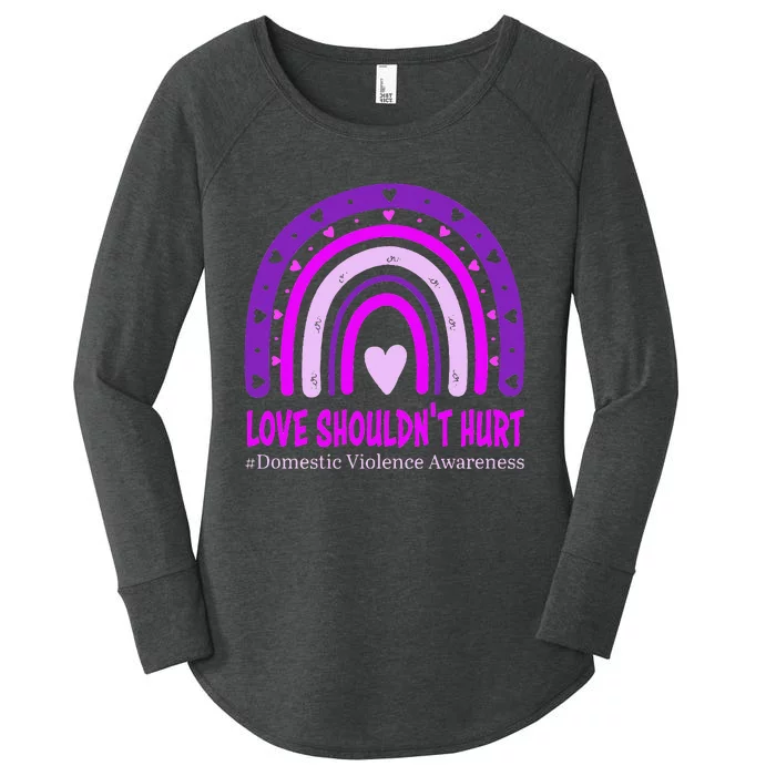 Love Shouldnt Hurt Domestic Violence Awareness Women's Perfect Tri Tunic Long Sleeve Shirt