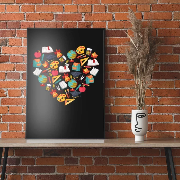 Love School Heart Poster