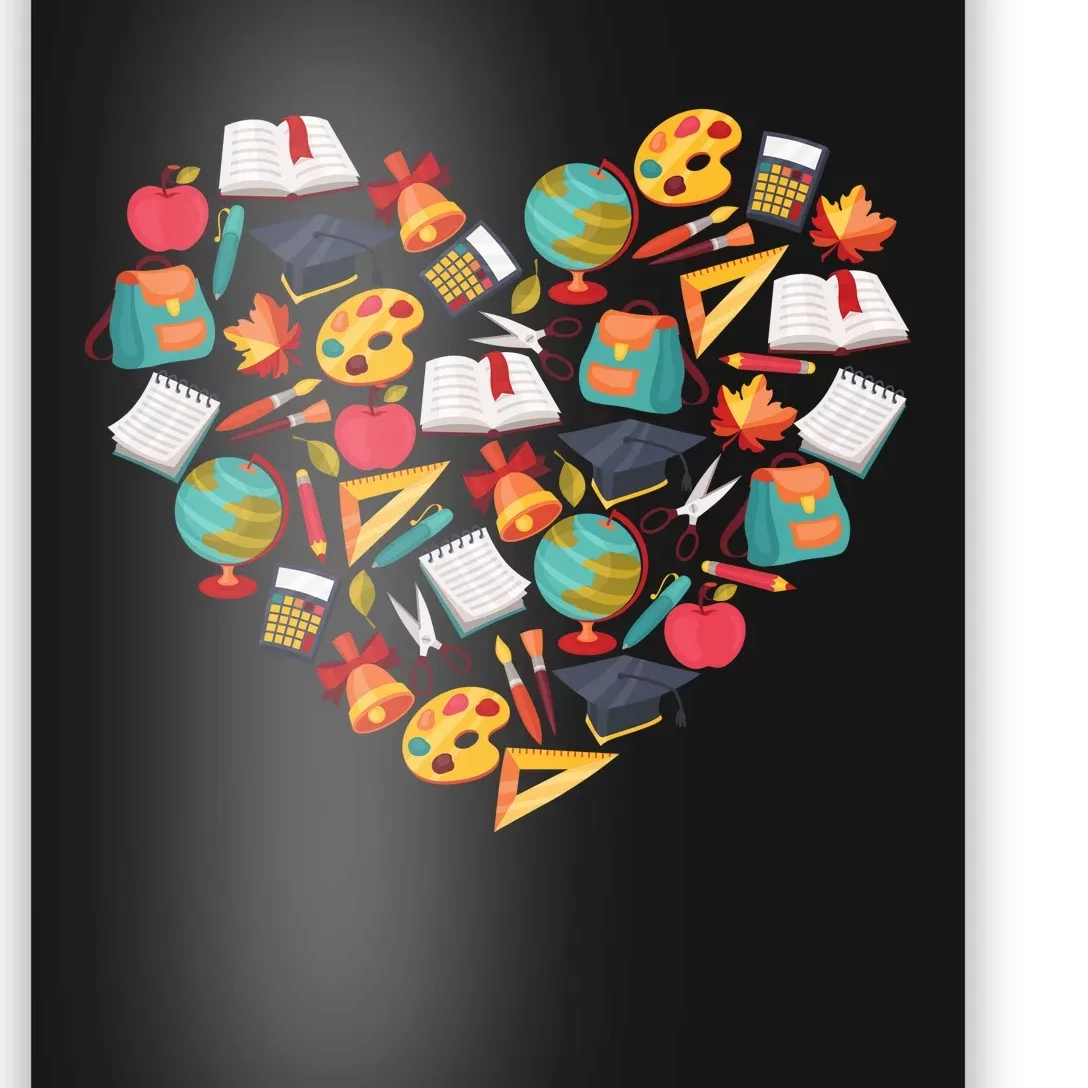 Love School Heart Poster