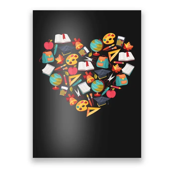 Love School Heart Poster