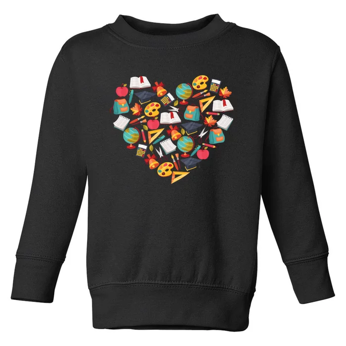 Love School Heart Toddler Sweatshirt