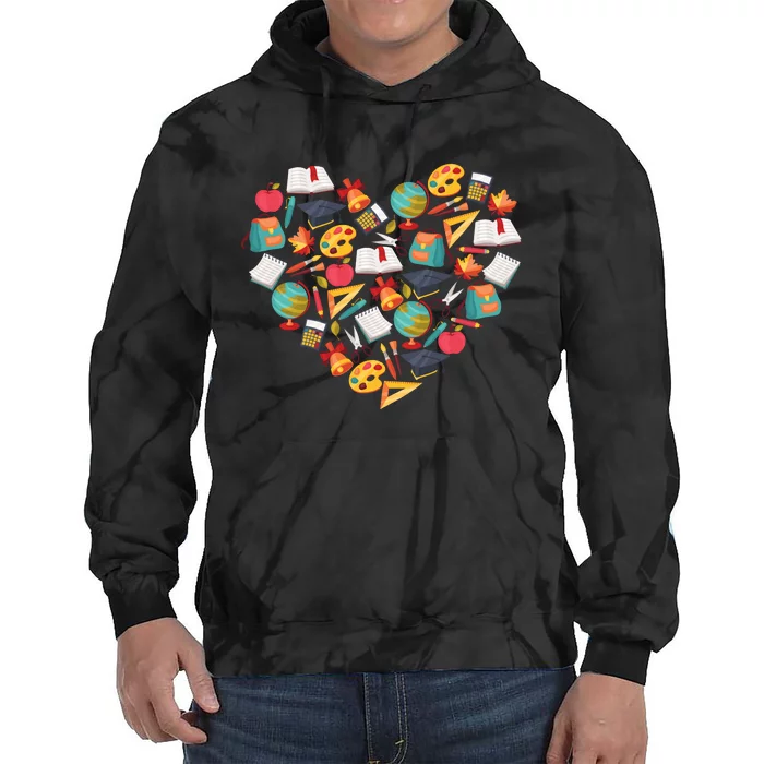 Love School Heart Tie Dye Hoodie