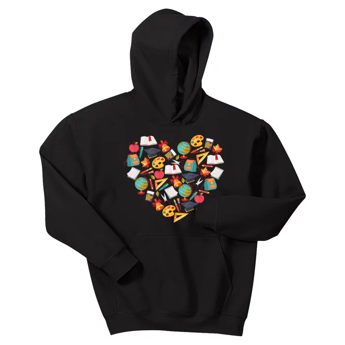 Love School Heart Kids Hoodie