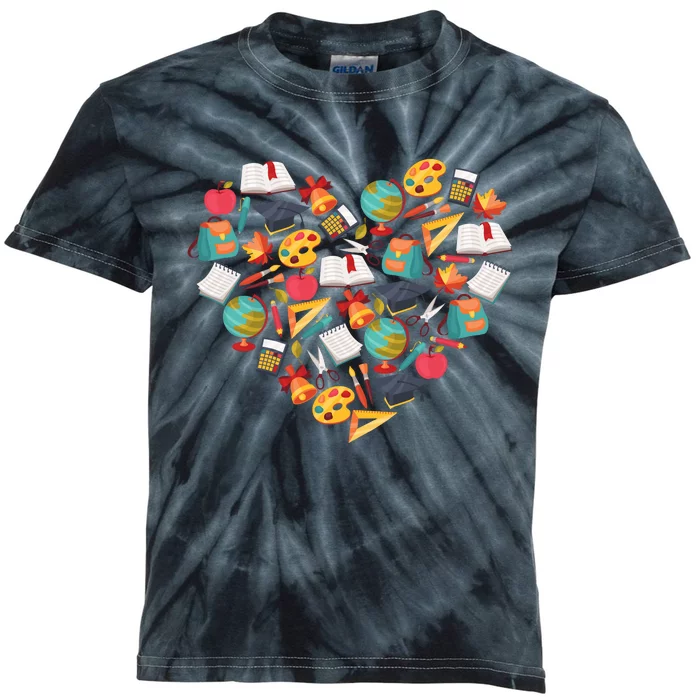 Love School Heart Kids Tie-Dye T-Shirt