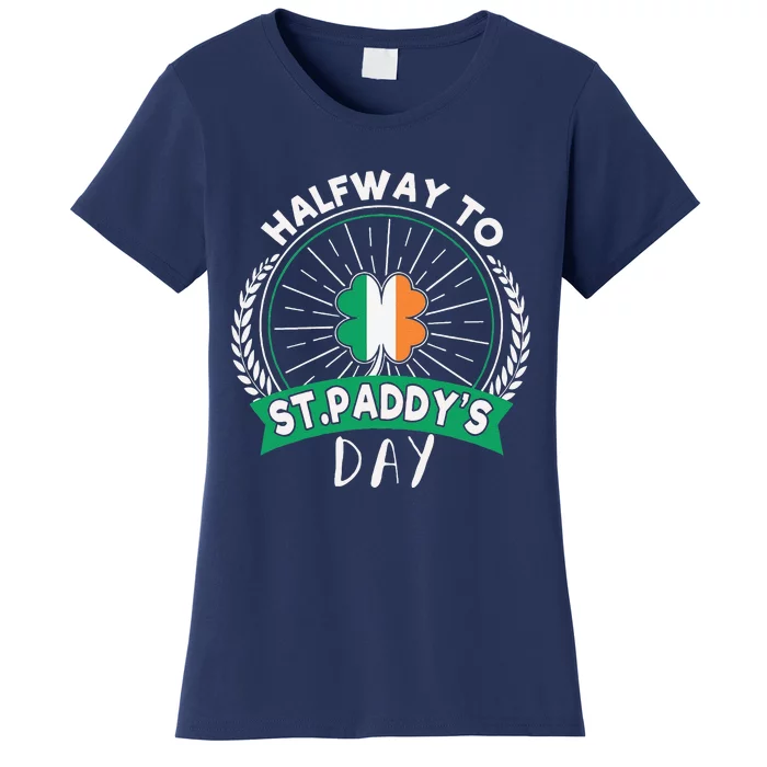 Leprechaun Shamrock Irish Halfwayo Saint Paddys Day Women's T-Shirt