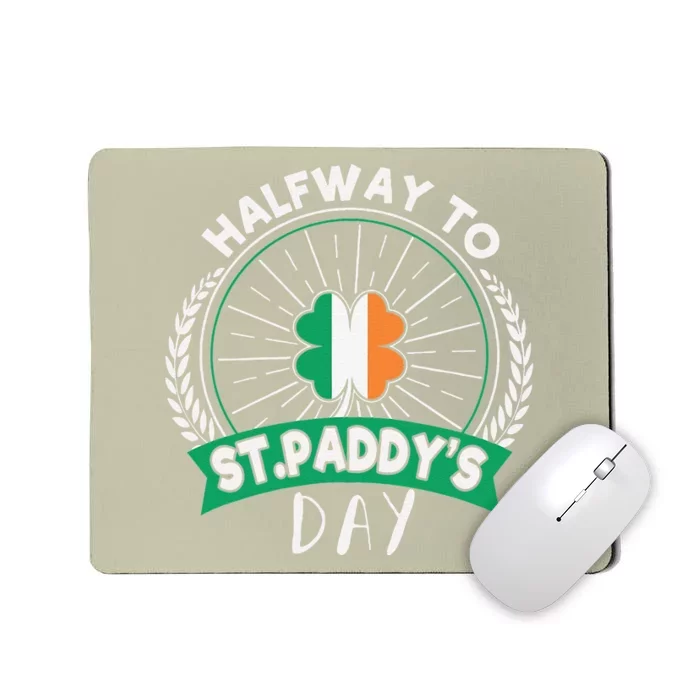 Leprechaun Shamrock Irish Halfwayo Saint Paddys Day Mousepad