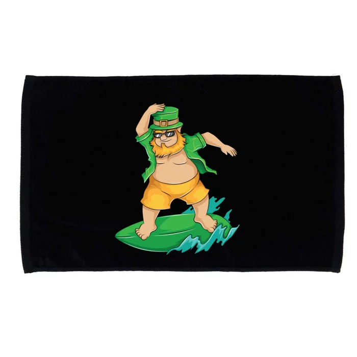 Leprechaun Surfer In Hawaii St Patrick's Day Funny Surf Gift Cute Gift Microfiber Hand Towel