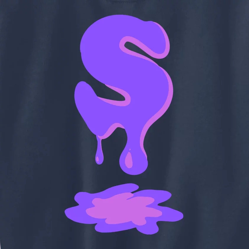 Letter S In Purple Kids Sweatshirt