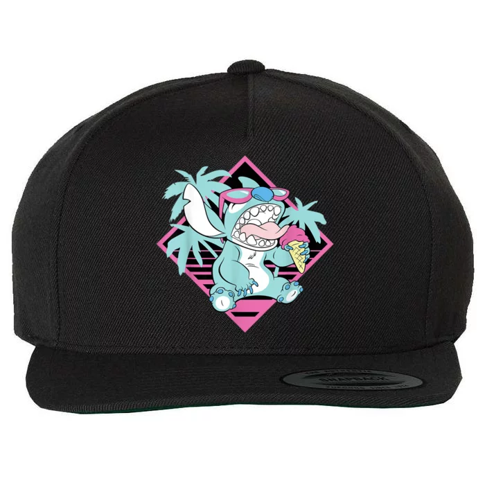 Lilo Stitch Ice Cream Retro 90s Beach Shirt Funny Vintage Cartoon Shrit Wool Snapback Cap