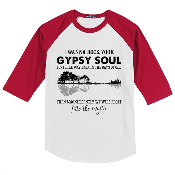 Lake Shadow I Wanna Rock Your Gypsy Soul Into The Mystic Kids Colorblock Raglan Jersey