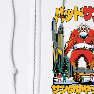 Laser Santa Is Coming To Y'all Anime Kaiju Christmas Time Full Zip Hoodie