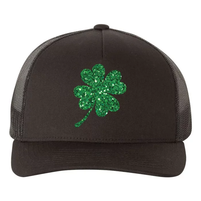 Lucky Shamrock Irish St Patrick's Day Clover 4 Leaf Yupoong Adult 5-Panel Trucker Hat