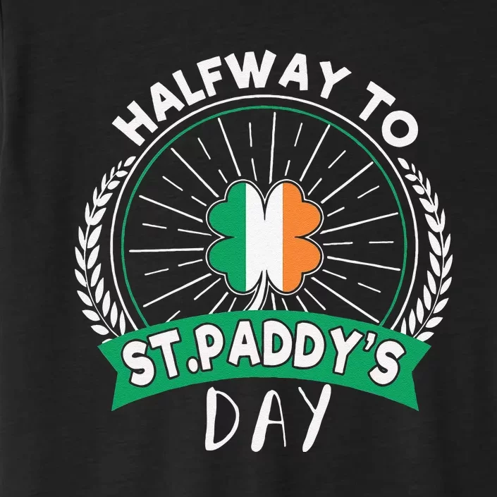 Leprechaun Shamrock Irish Halfway To Saint Paddys Day ChromaSoft Performance T-Shirt