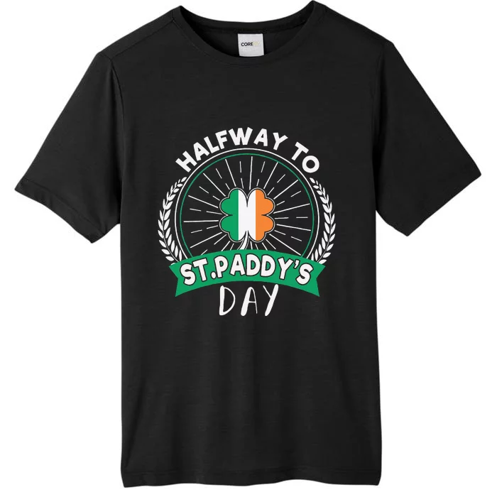 Leprechaun Shamrock Irish Halfway To Saint Paddys Day ChromaSoft Performance T-Shirt