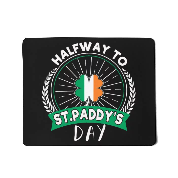 Leprechaun Shamrock Irish Halfway To Saint Paddys Day Mousepad