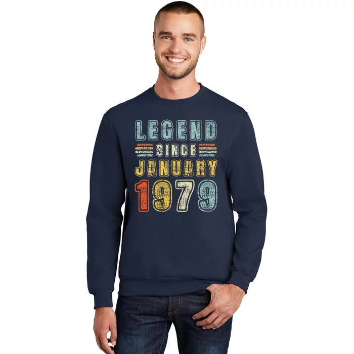 Legend Since January 1979 44 Years Old Vintage 44th Birthday Sweatshirt