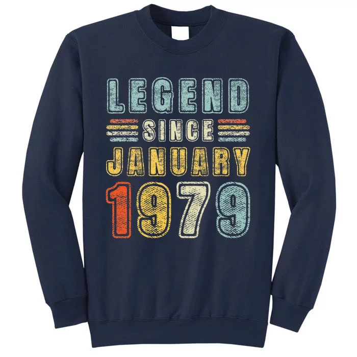 Legend Since January 1979 44 Years Old Vintage 44th Birthday Sweatshirt