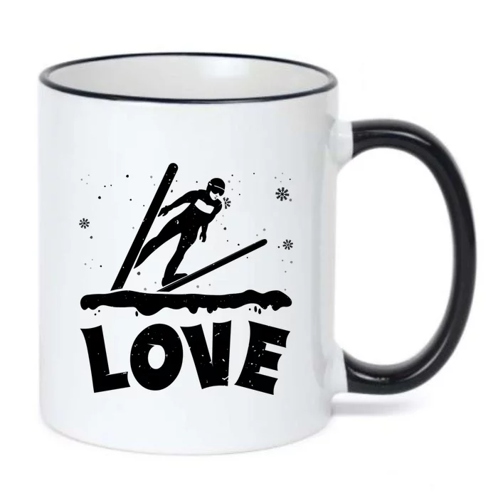 Love Ski Jumping Winter Sports Enthusiast Ski Ramp Lover Gift Black Color Changing Mug