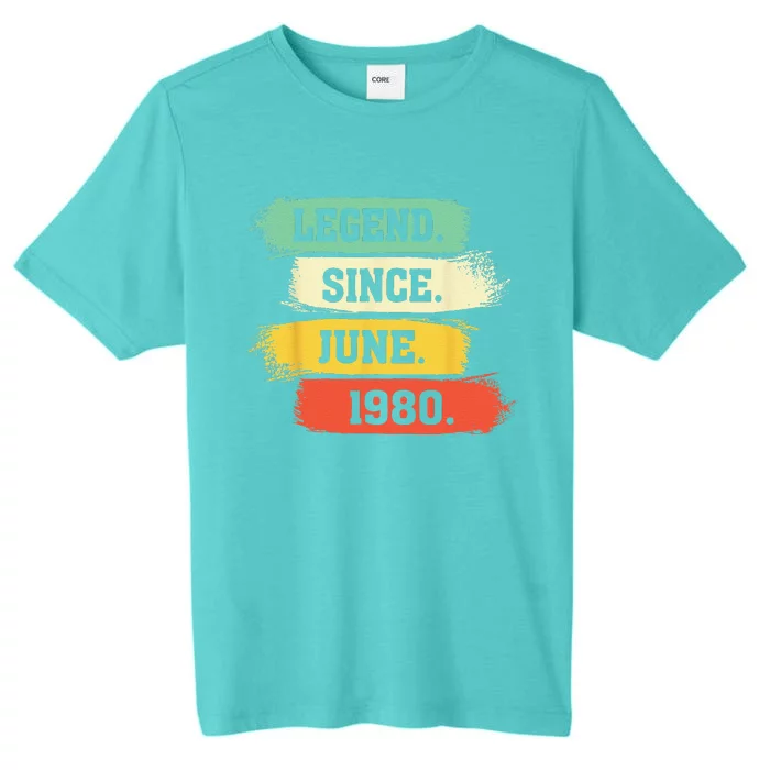 Legend Since June 1980 – Happy Birthday ChromaSoft Performance T-Shirt