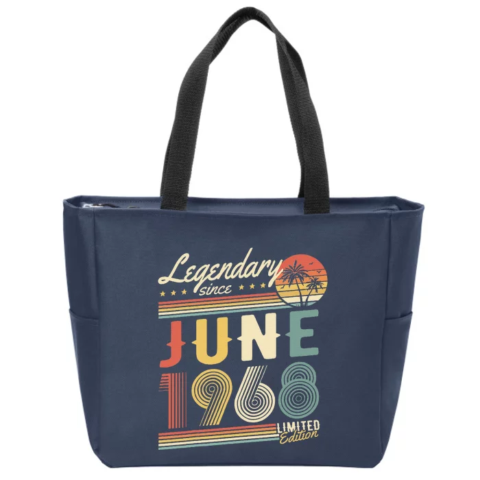 Legendary Since June 1968 – Happy Birthday Zip Tote Bag