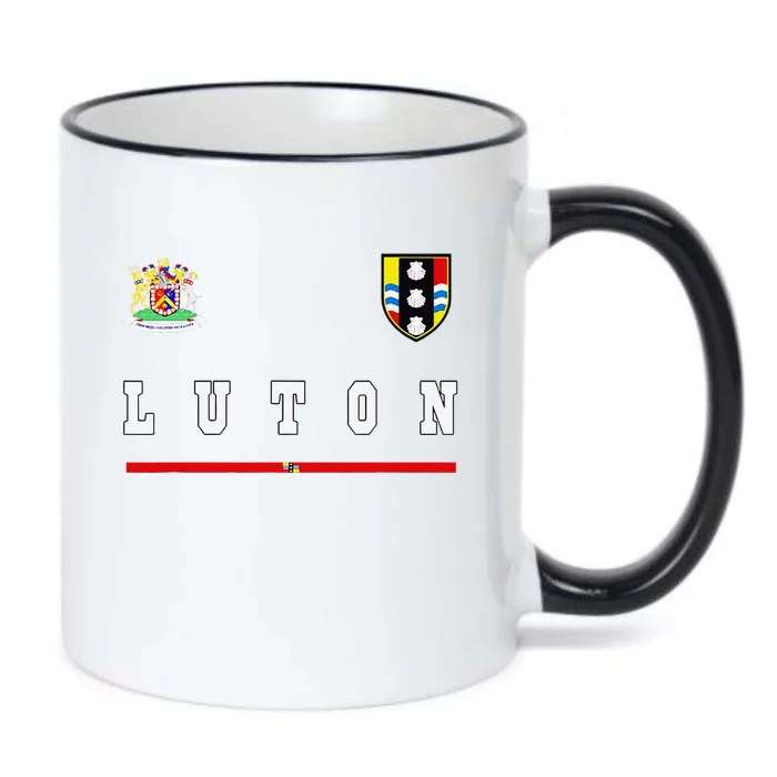 Luton Sportssoccer Jersey Flag Football Black Color Changing Mug