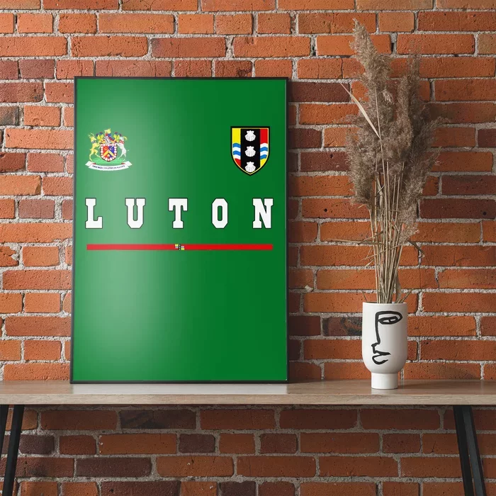 Luton Sportssoccer Jersey Flag Football Poster