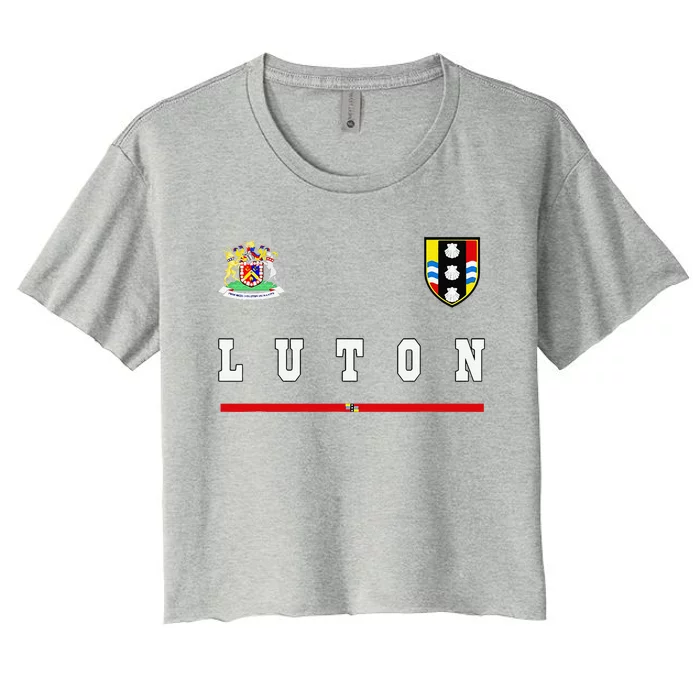 Luton Sportssoccer Jersey Flag Football Women's Crop Top Tee