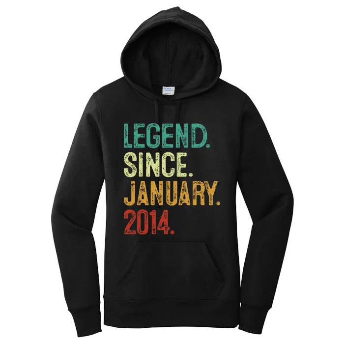 Legend Since January 2014 10th Birthday Women's Pullover Hoodie