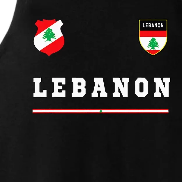 Lebanon Sportsoccer Jersey Flag Football Beirut Ladies Tri-Blend Wicking Tank