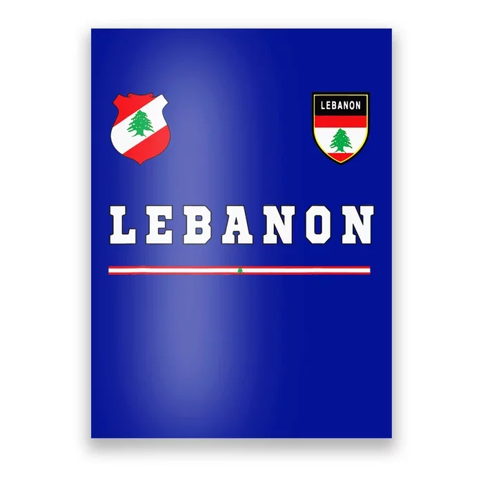 Lebanon Sportsoccer Jersey Flag Football Beirut Poster