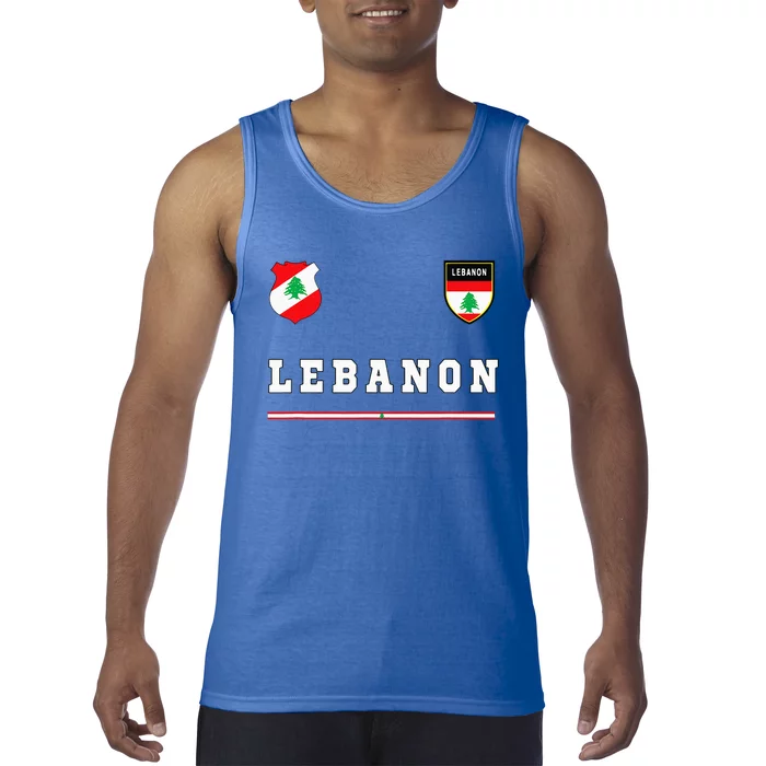 Lebanon Sportsoccer Jersey Flag Football Beirut Tank Top