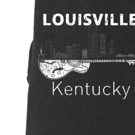 Louisville Souvenir Kentucky Lover Music Guitar Doggie 3-End Fleece Hoodie