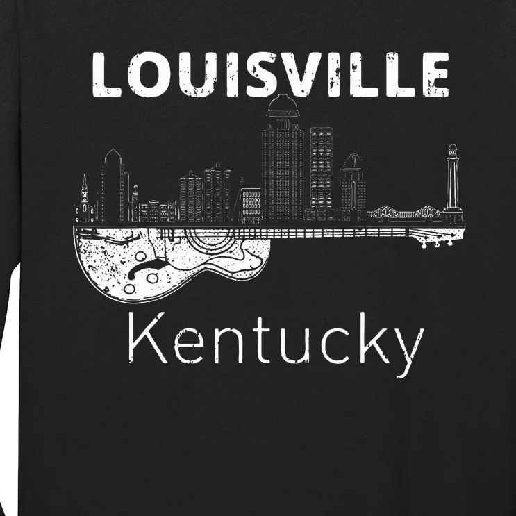 Louisville Souvenir Kentucky Lover Music Guitar Long Sleeve Shirt