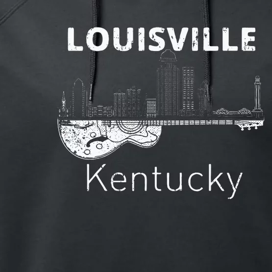 Louisville Souvenir Kentucky Lover Music Guitar Performance Fleece Hoodie