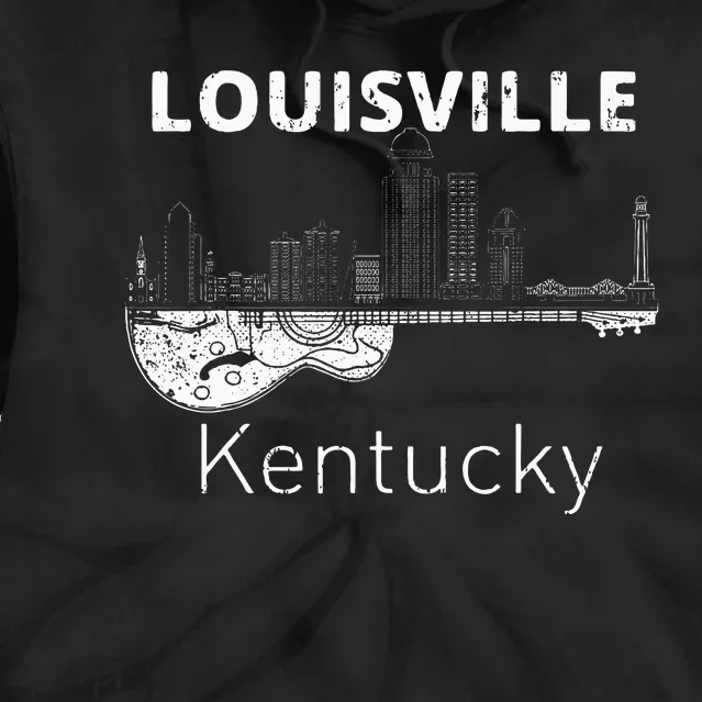 Louisville Souvenir Kentucky Lover Music Guitar Tie Dye Hoodie