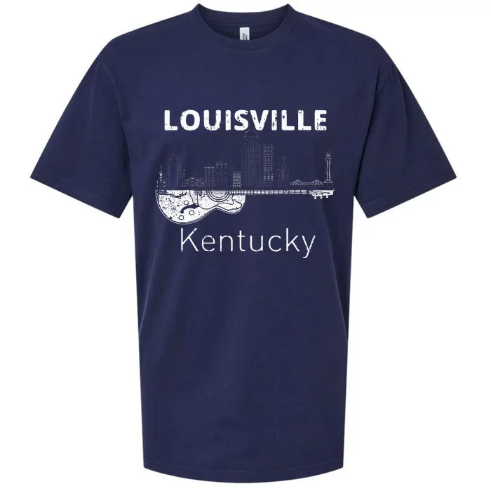 Louisville Souvenir Kentucky Lover Music Guitar Sueded Cloud Jersey T-Shirt