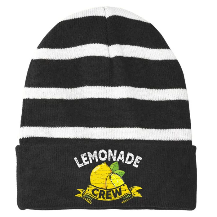 Lemon Stand Lemonade Crew Striped Beanie with Solid Band