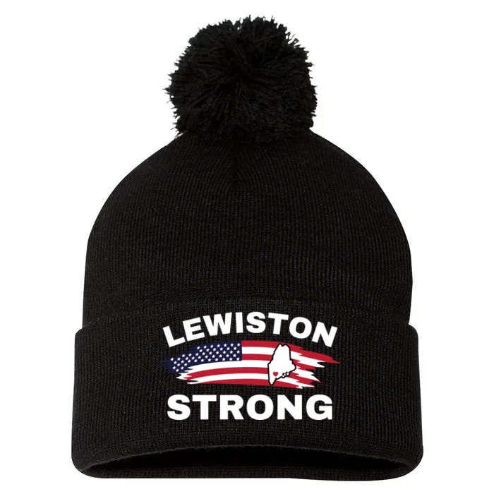 Lewiston Strong #Lewistonstrong Pom Pom 12in Knit Beanie